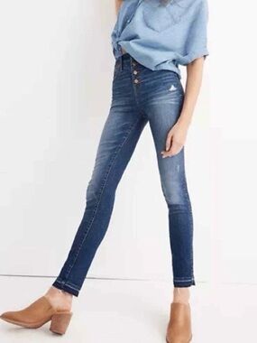 NWT Madewell Dark-Medium Wash High-Rise Skinny Jeans